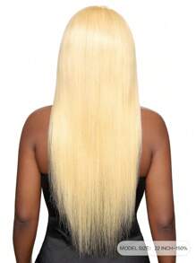 直筒13X4X1蕾絲正面假髮 T型前蕾絲假髮613金發假髮金發顏色 - S613 - 查看 5