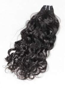 1pc Natural Curly Natural Black Human Hair Bundle 150% Density Bundles For Women - SNatural - View 4