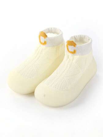 1pair Summer Cartoon Style Breathable Mesh Soft Bottom Toddler Walking Shoes For Boys & Girls, Indoor Sports Shoe