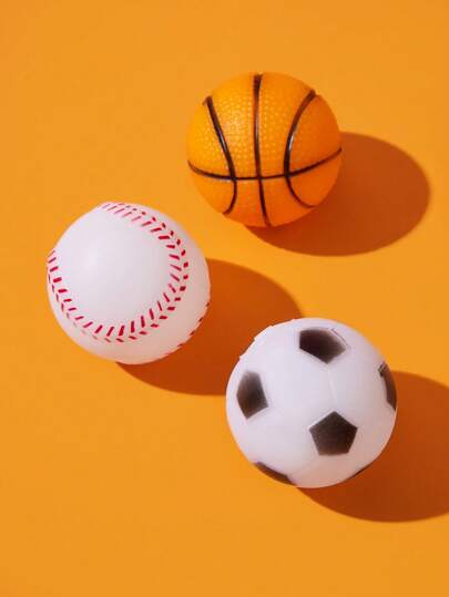 1pc Random Color Pet Chewing Squeaker Toy, With Soccer Shaped