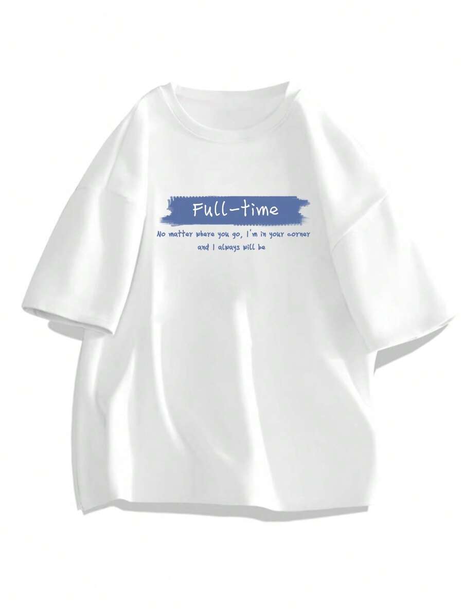 Men Slogan Graphic Tee - White - View 1
