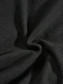 BizChic Solid Belted Bodycon Dress - Black - View 8