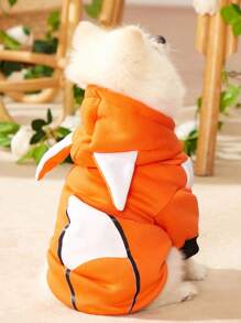 PETSIN 1pc Fox Design Pet Hoodie - Multicolor - View 2