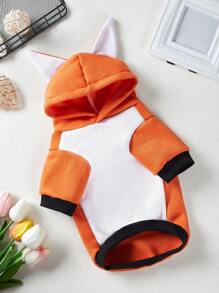 PETSIN 1pc Fox Design Pet Hoodie - Multicolor - View 3