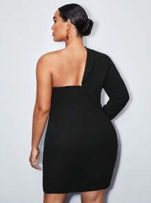 BizChic Hơn Một bờ vai Bao bên Váy bodycon - màu đen - Xem 2