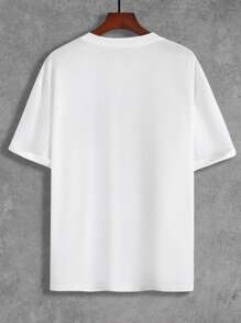 Claim Dot Nam In Gấu Thả vai Lỏng lẻo Áo thun - trắng - Xem 2