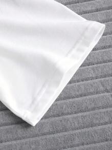 Claim Dot Nam In Gấu Thả vai Lỏng lẻo Áo thun - trắng - Xem 5