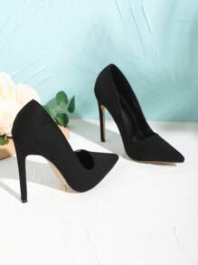 Einfarbig Modisch und Abnehmen hohe Absätze Einzel Schuhe für Tischgesellschaft, Damen Schwarz High Heel Schuhe