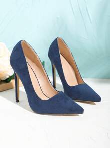 Fall/Winter 2025 Solid Color High Heel Pumps For Evening Party, Fashionable And Slimming Design,Elegant,Elegant,Pointed Heels - Navy Blue - View 7