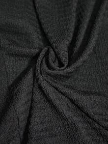 BizChic 大碼鏤空不對稱下擺上衣&下擺開叉長褲 - 黑色 - 查看 4