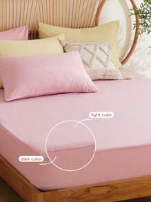 ChillTech 3pcs bamboo fiber antibacterial and breathable fitted sheet set, fitted sheet*1, pillowcase*2 - Pink - View 8