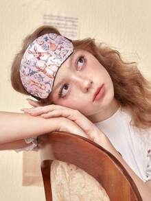 ROMWE 1 pieza Antifaz con estampado de conejo de dibujos animados - Multicolor - Ver 5