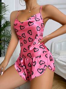 Bộ đồ ngủ Nữ Vắt Tim - Màu Hồng Tươi - Xem 1