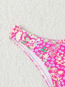 SHEIN Floral Print Bikini Bottom - Multicolor - View 4