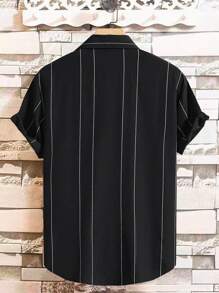 Manfinity Homme 男士條紋印花襯衫不帶T恤