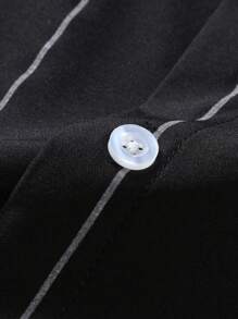 Manfinity Homme 男士條紋印花襯衫不帶T恤