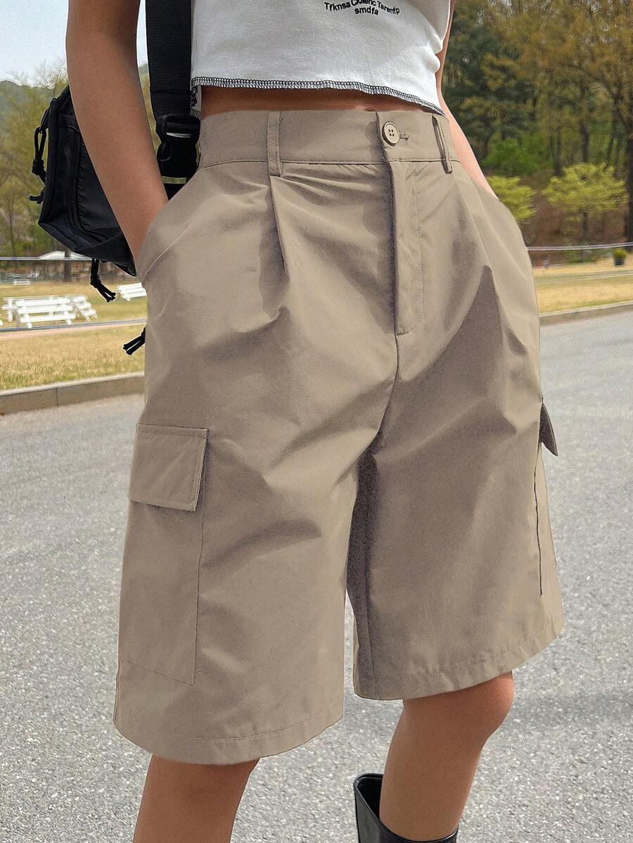 DAZY Flap Pocket Side Cargo Shorts