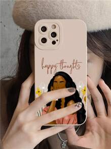 Artistikally Yours Artist 1pc Slogan Figure Graphic Silicone Phone Case Compatible With IPhone, Holiday - Multicolor - View 3