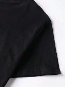 Manfinity Dauomo Men Slogan Graphic Tee - Black - View 5