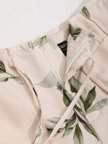 DAZY Quần ống rộng in hoa, trang phục đi nghỉ mát cho nữ - Màu be - Xem 9