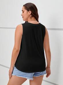SHEIN Clasi Plus Solid Tank Top