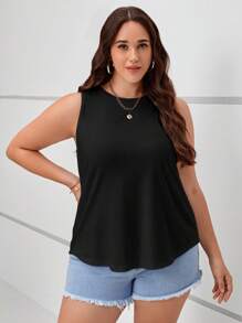 SHEIN Clasi Plus Solid Tank Top