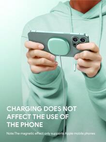 JMMO 磁性无线充电器 15W 最大快速充电、强磁性、自动对准、轻薄无线磁性充电器兼容手机、耳机和 Apple Watch 圣诞礼物、秋冬必备品 - 綠色 - 查看 8