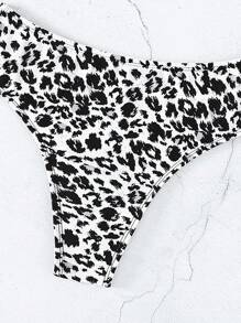 豹紋印花泳衣下裝 - 彩色 - 查看 2