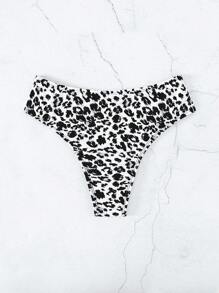 豹紋印花泳衣下裝 - 彩色 - 查看 5