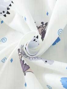 男嬰3入組卡通和條紋印花撞色滾邊連體衣 - 彩色 - 查看 8