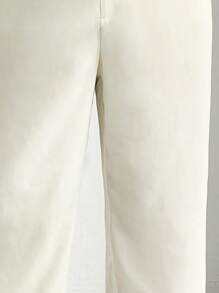 SHEIN SXY Plus Solid Wide Leg Suit Pants - White - View 6
