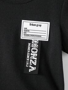 SHEIN 男嬰字母圖案T恤&迷彩印花短褲 - 彩色 - 查看 3