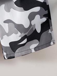 SHEIN 男嬰字母圖案T恤&迷彩印花短褲 - 彩色 - 查看 6