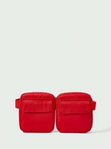 Paket Pinggang Minimalis Warna Solid Dapat Dilepas, Tahan Lama & Ringan, Cocok Untuk Aktivitas Luar Ruangan - Merah - View 7