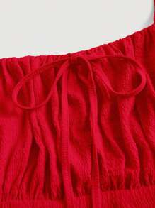 SHEIN MOD Plus Ruched Bust Cami Dress,Birthday Dresses For Women,Corset Dress For Women - Red - View 3