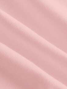 SHEIN MOD 素色褶邊背心上衣 - 淺粉色 - 查看 3