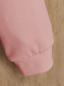 SHEIN Baby Boy Letter Graphic Sweatshirt - Pink - View 3