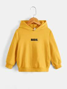 SHEIN Young Boy Letter Graphic Hoodie