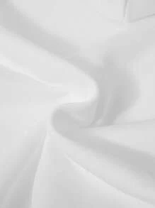 SHEIN 男大童素色連帽加絨內裏運動衫 - 白色 - 查看 5