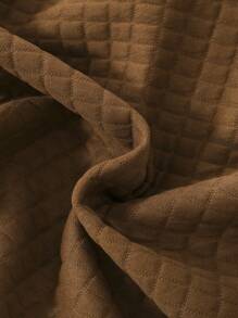 SHEIN 男童字母贴布口袋卫衣，秋冬季 - 棕色 - 查看 5