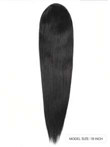 Straight Drawstring Ponytail Human Hair Extension Natural Black Color 12-26 Inchres Remy Human Hair Extension Top Quality Ponytail Extension For Women Daily Use Human Hair Extensions