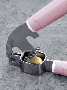 1pc Multifunction Garlic Press, Pink Garlic Grater For Kitchen