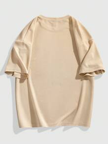 Mystic heart Guys Butterfly & Slogan Graphic Drop Shoulder Tee - Khaki - View 2