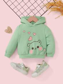 SHEIN 女婴卡通图案卫衣 - 薄荷綠 - 查看 1