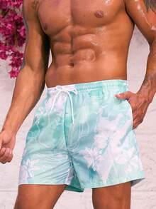 Surfspeed 男士熱帶圖案腰部抽繩泳褲 - 彩色 - 查看 3
