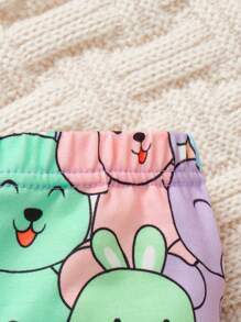 SHEIN Baby Girl Cartoon Graphic Pants