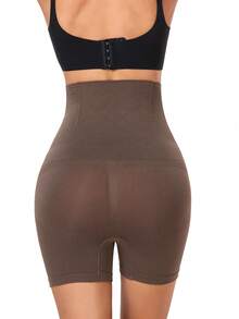 高腰塑形短褲 - 棕色 - 查看 8