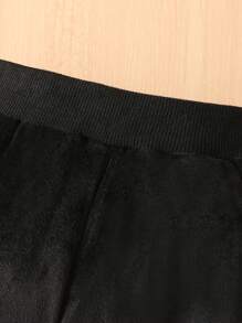Baby Boy Black Thickened Classic Bottoms For Autumn And Winter