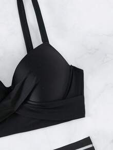 Leopard Print Push Up Bikini Set - Multicolor - View 6