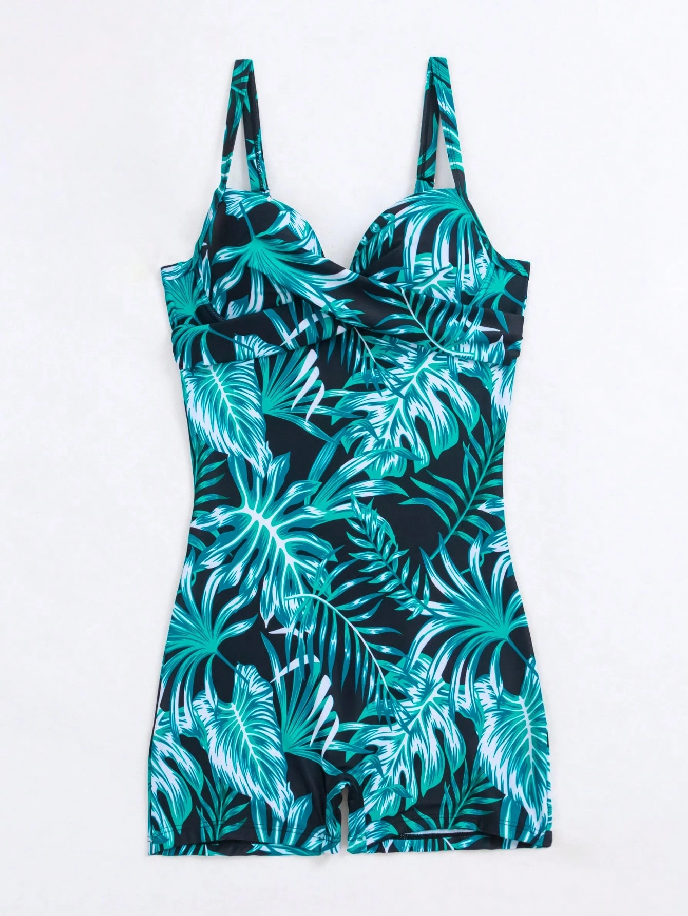 Swim Lushoire Estampa Tropical Maiô Push Up - Preto - Visão 4